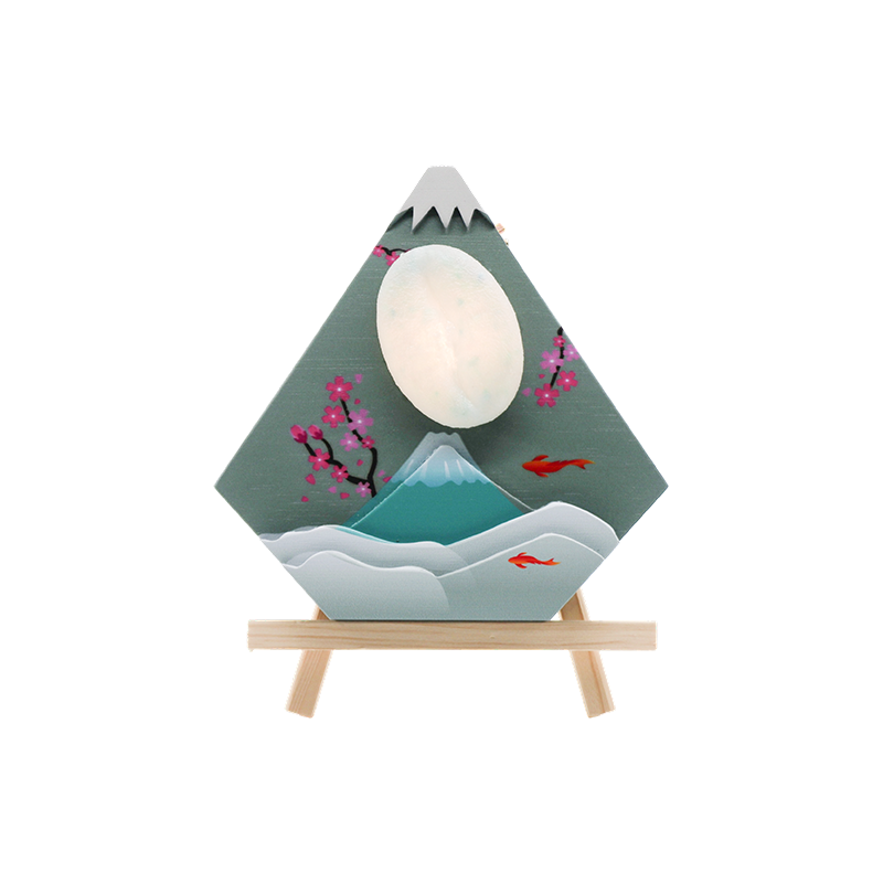 Lámpara de arte de madera Maihui de escritorio japonesa-Pico de nieve de madera