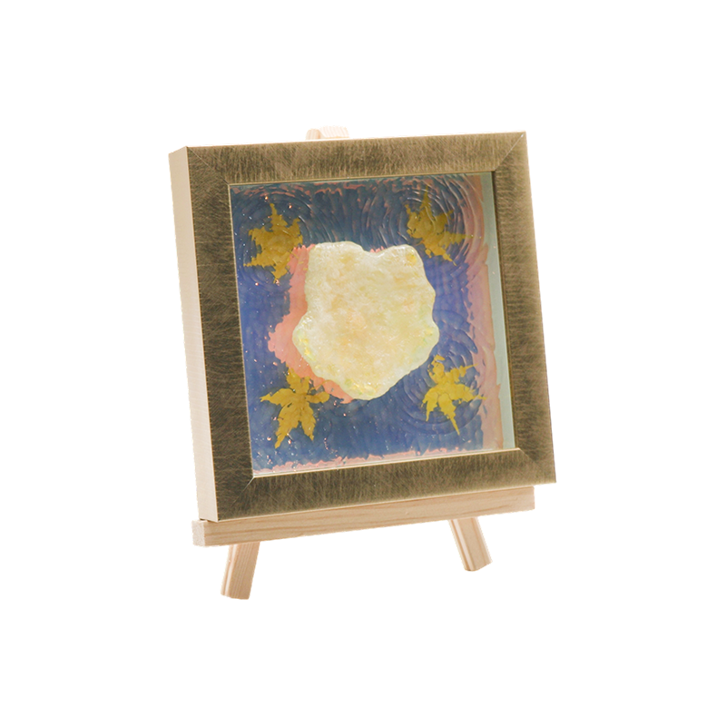 Lámpara de arte de simulación de hoja de arce ámbar ondulada de agua - Maple Shadow Lamp