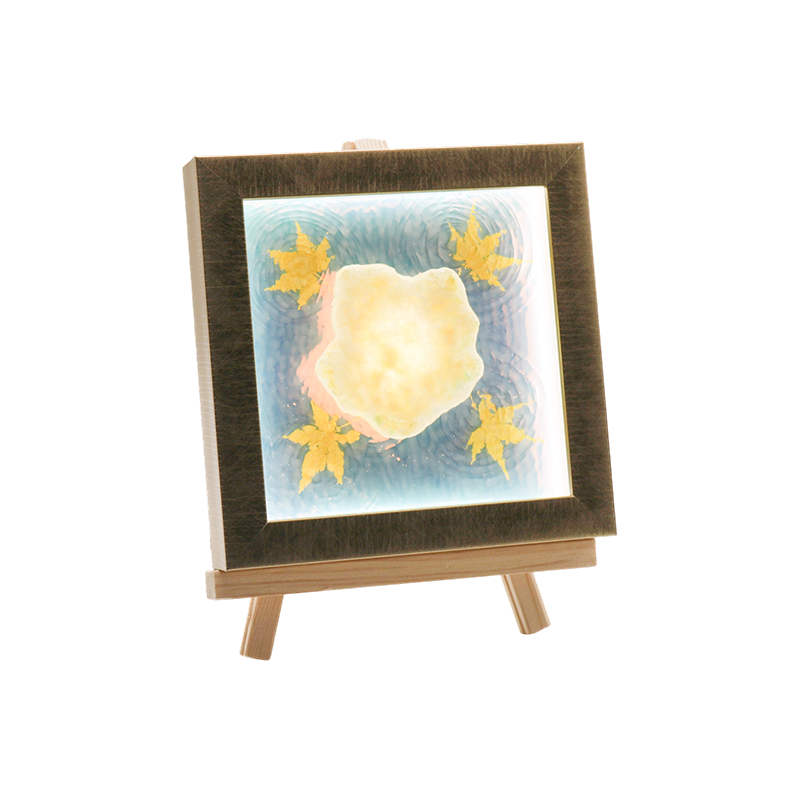 Lámpara de arte de simulación de hoja de arce ámbar ondulada de agua - Maple Shadow Lamp