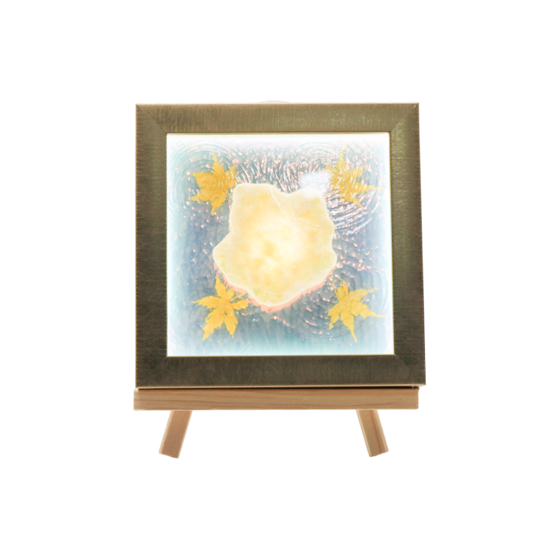 Lámpara de arte de simulación de hoja de arce ámbar ondulada de agua - Maple Shadow Lamp