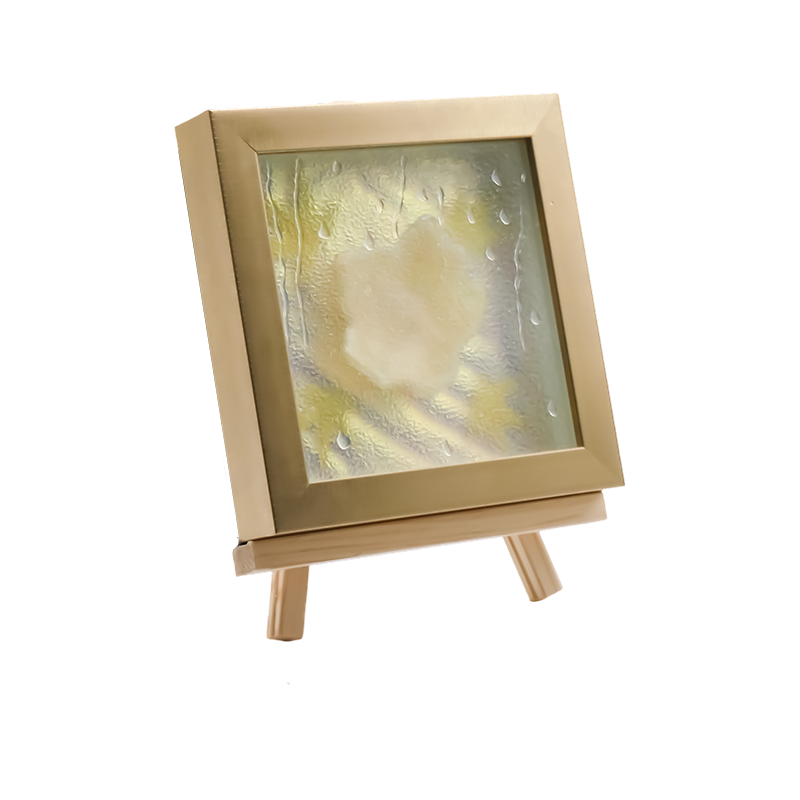 Luz artística cuadrada de hoja de arce amarilla clara - Maple Frost