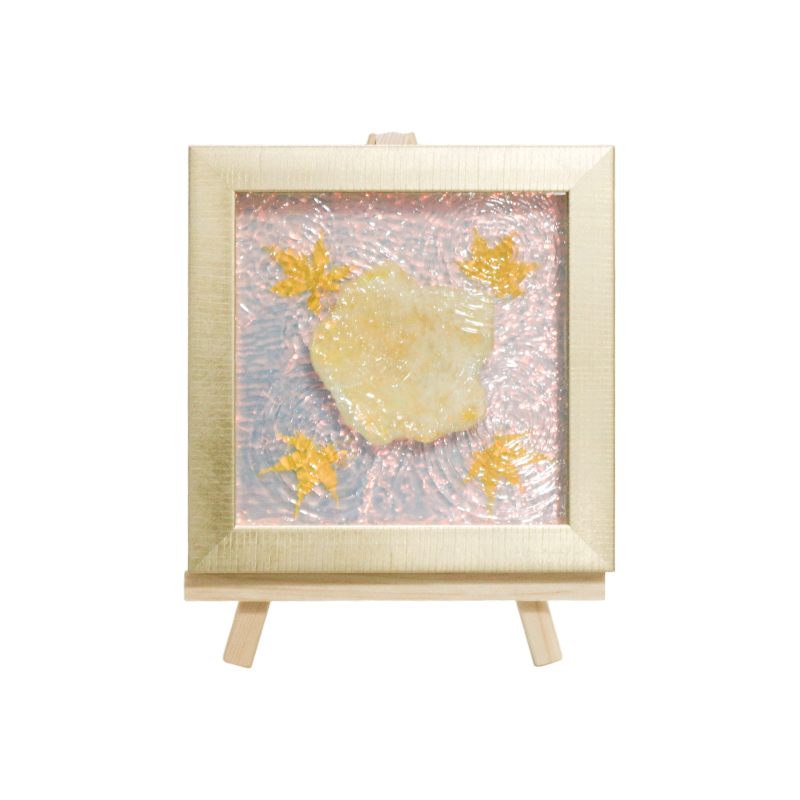 Lámpara de arte de simulación de hoja de arce ámbar ondulada de agua - Maple Shadow Lamp