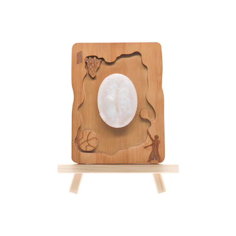 Lámpara artística de madera en relieve de estilo deportivo de color nogal: viento fuerte que persigue sombra/luz de arco de fuego azul