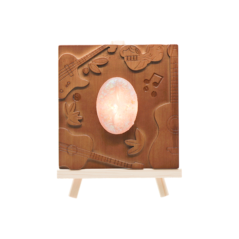Fondo de tronco marrón oscuro música alivio madera arte lámpara-madera rima