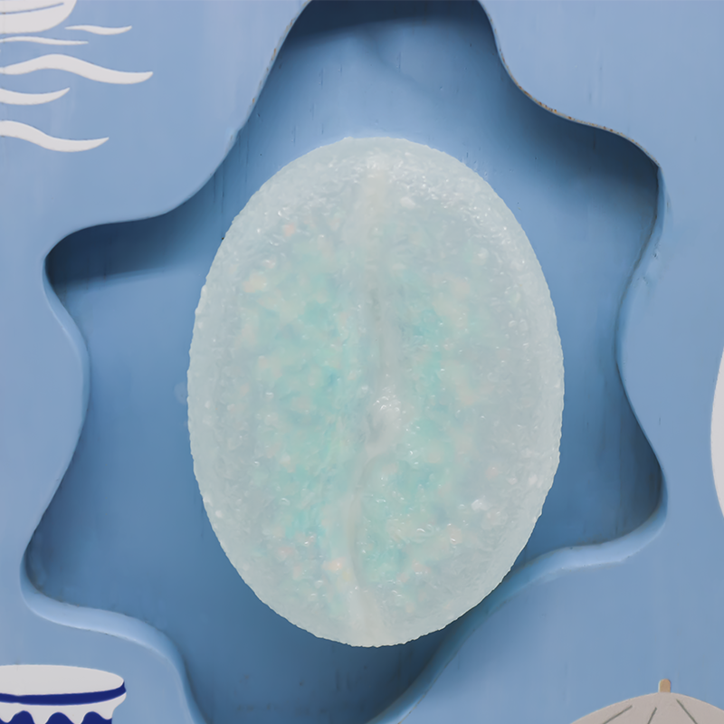Ocean Wind Turing - Lámpara artística de madera con relieve de granos de café, luz del mar del amor