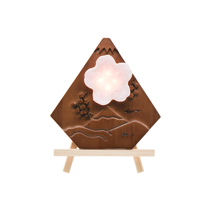 Lámpara de arte de madera Maihui de escritorio japonesa-Pico de nieve de madera