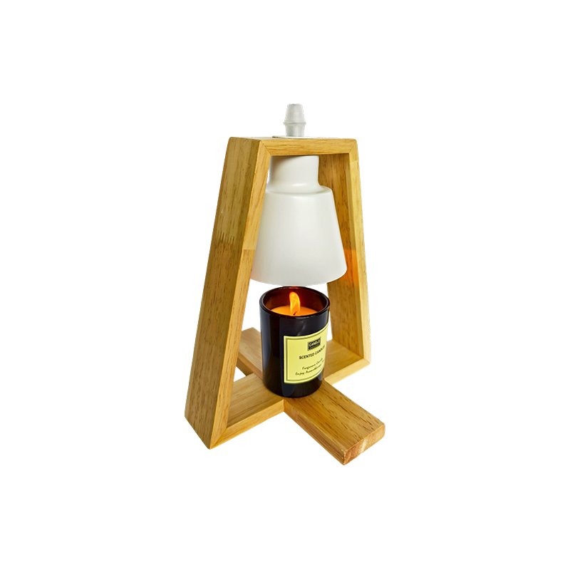 Lámpara calentadora de velas de madera minimalista - Warm Isle