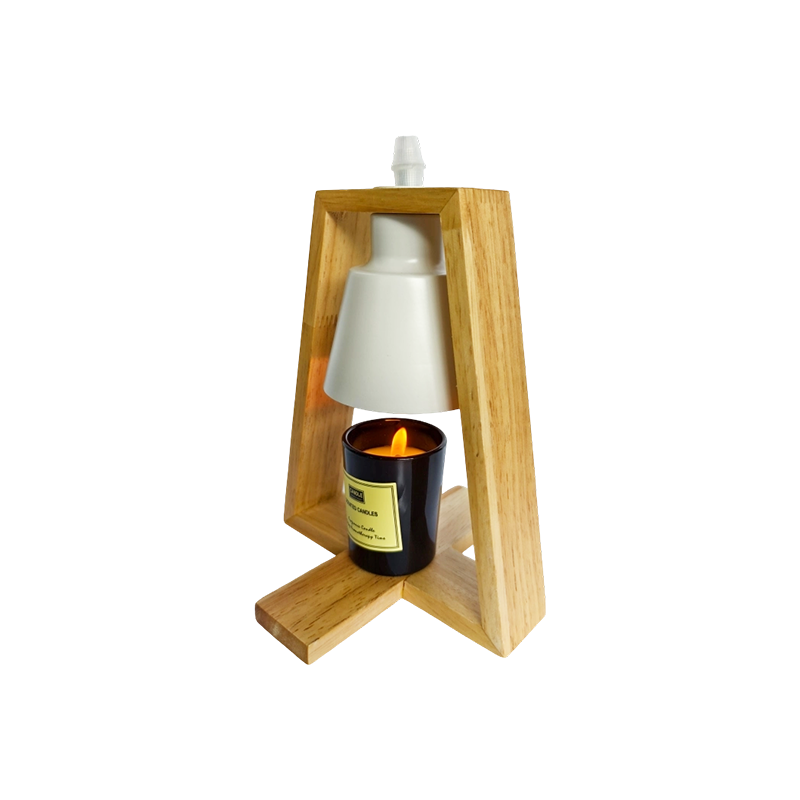 Lámpara calentadora de velas de madera minimalista - Warm Isle